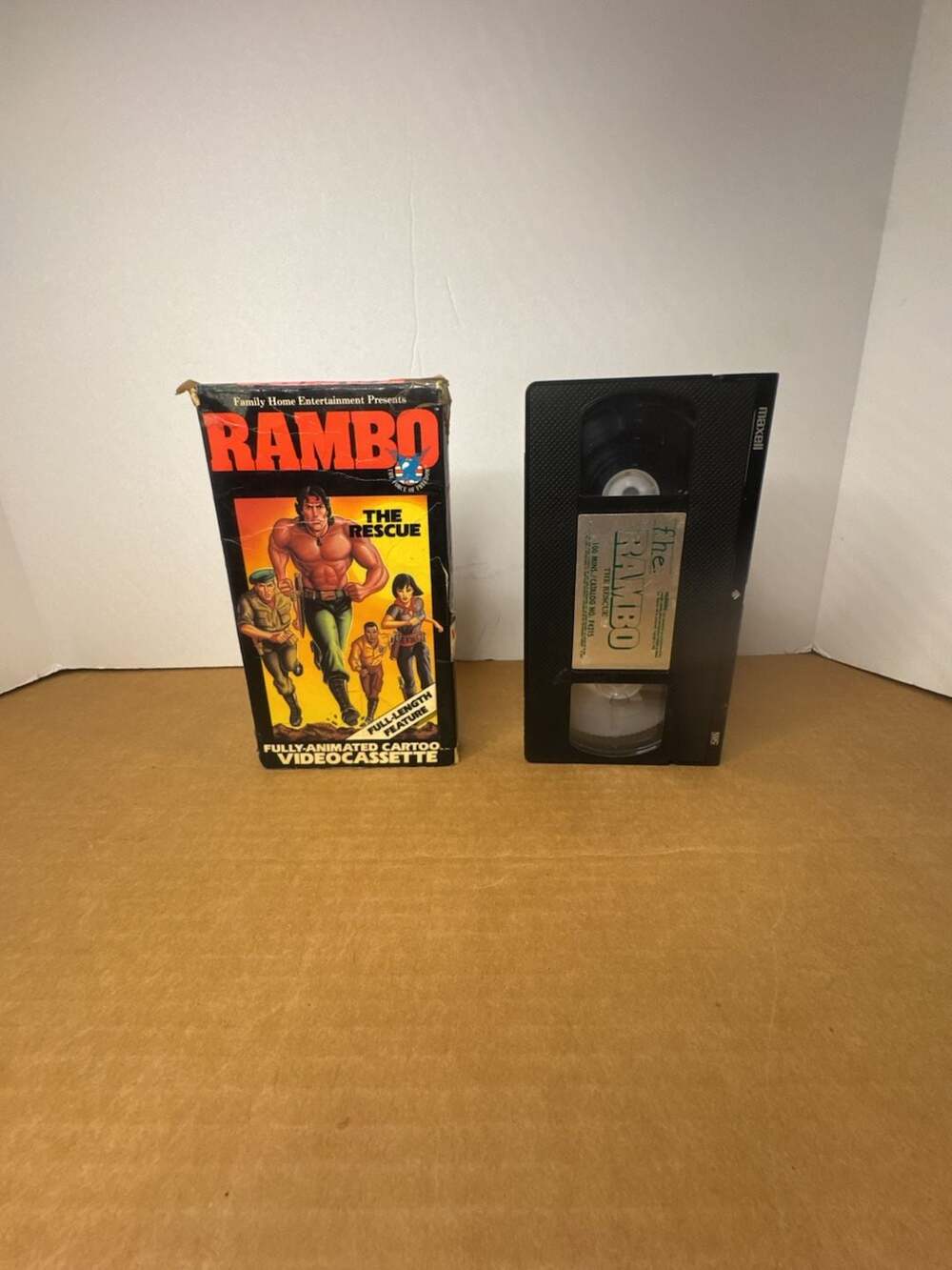 Rambo: The Rescue 1986 Animated Cartoon VHS F.H.E.